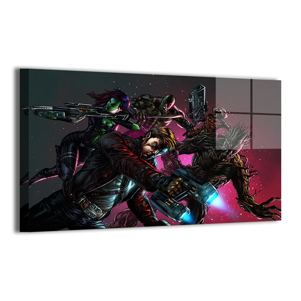 24x36 metal print guardians of the galaxy comic art