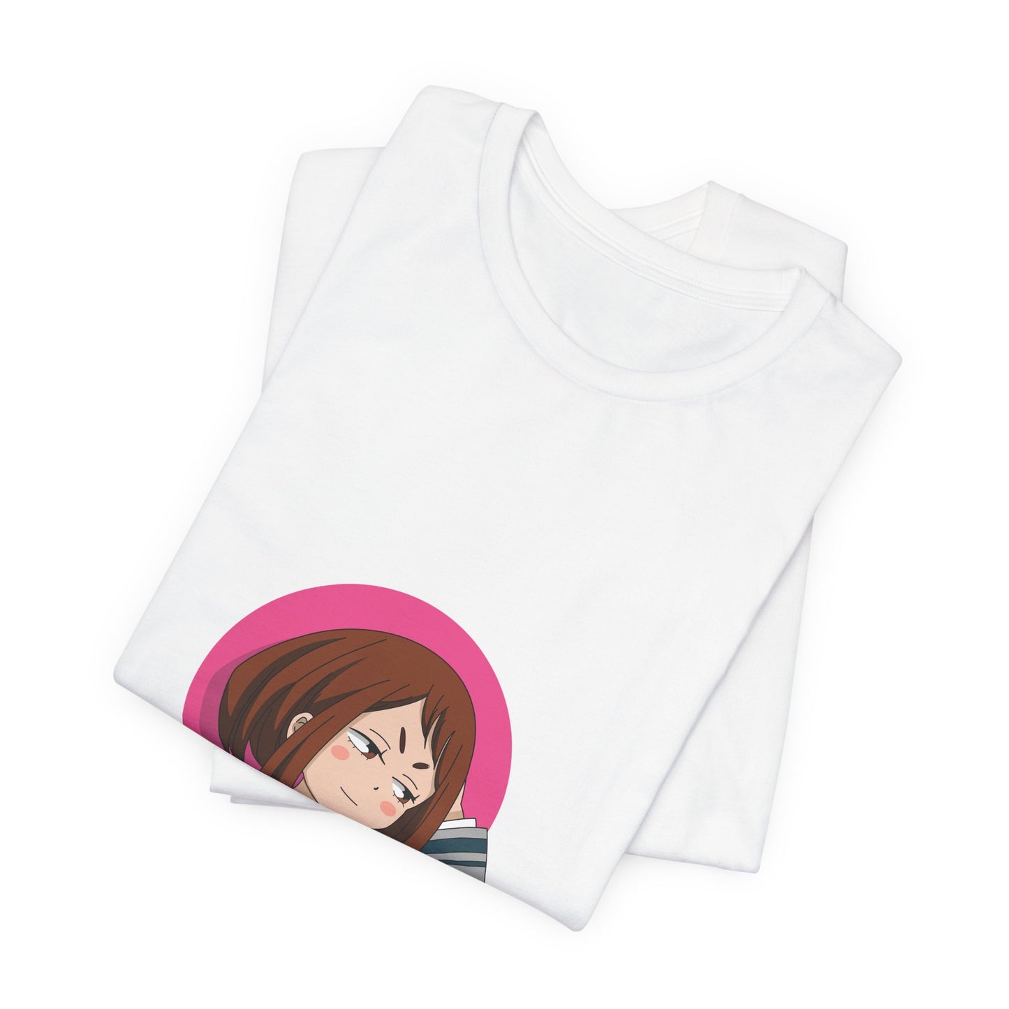 Alt: Gravity Hero Academy Anime Shirt on white, folded display, anime graphic tee by Snapping Turtle Gallery