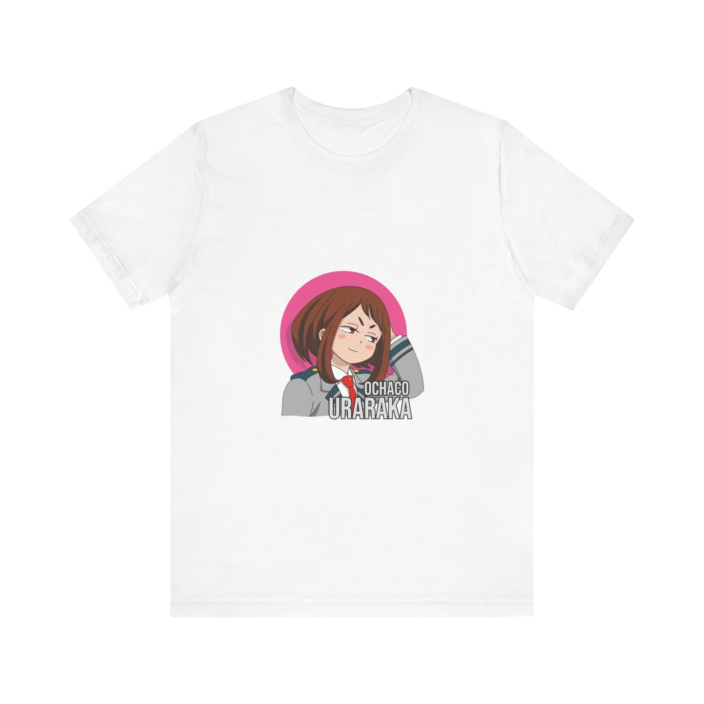 Alt: Gravity Hero Academy Anime Shirt printed on white, front view, anime apparel by Snapping Turtle Gallery