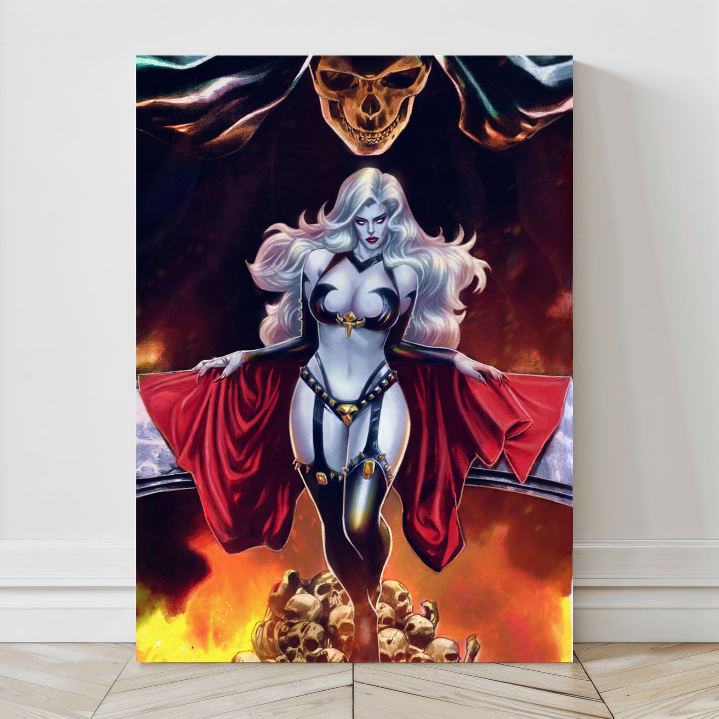 Hellfire Sovereign Canvas Print 24x36 – Dark Fantasy Comic Art