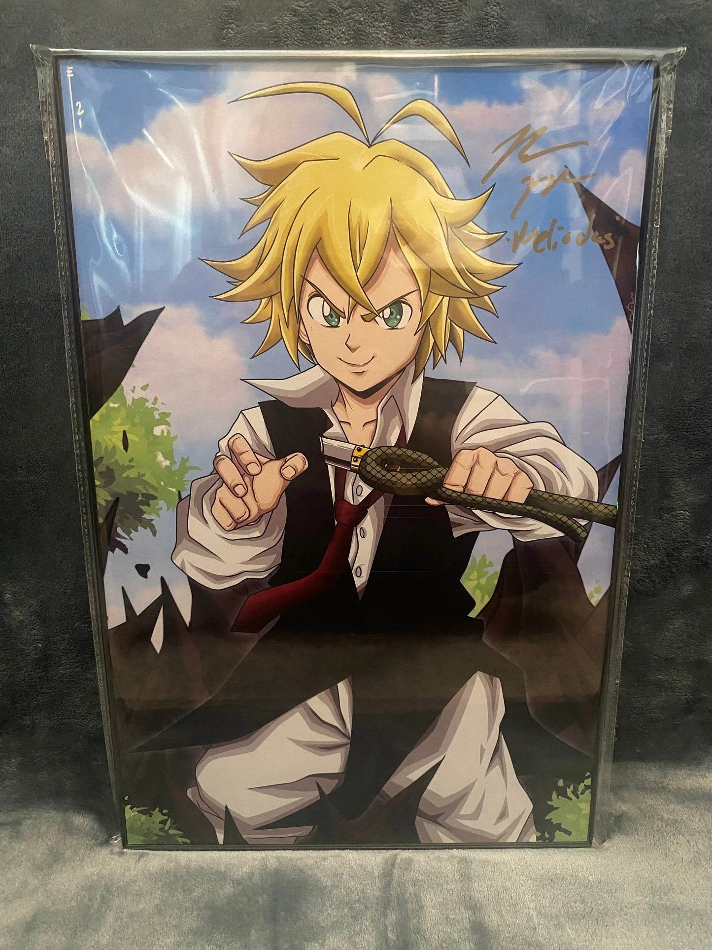 Framed Miliotis print signed by Bryce Papenbrook 11 x 17