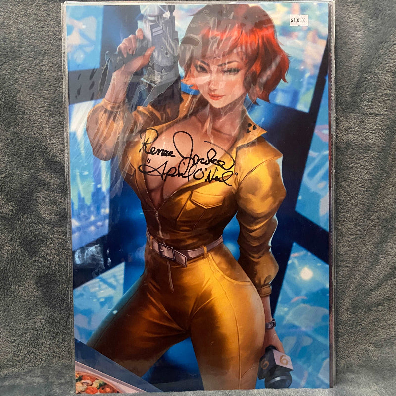 April O'Neal 12x18 Metal Signed by Renae Jocobs - Snapping Turtle Gallery