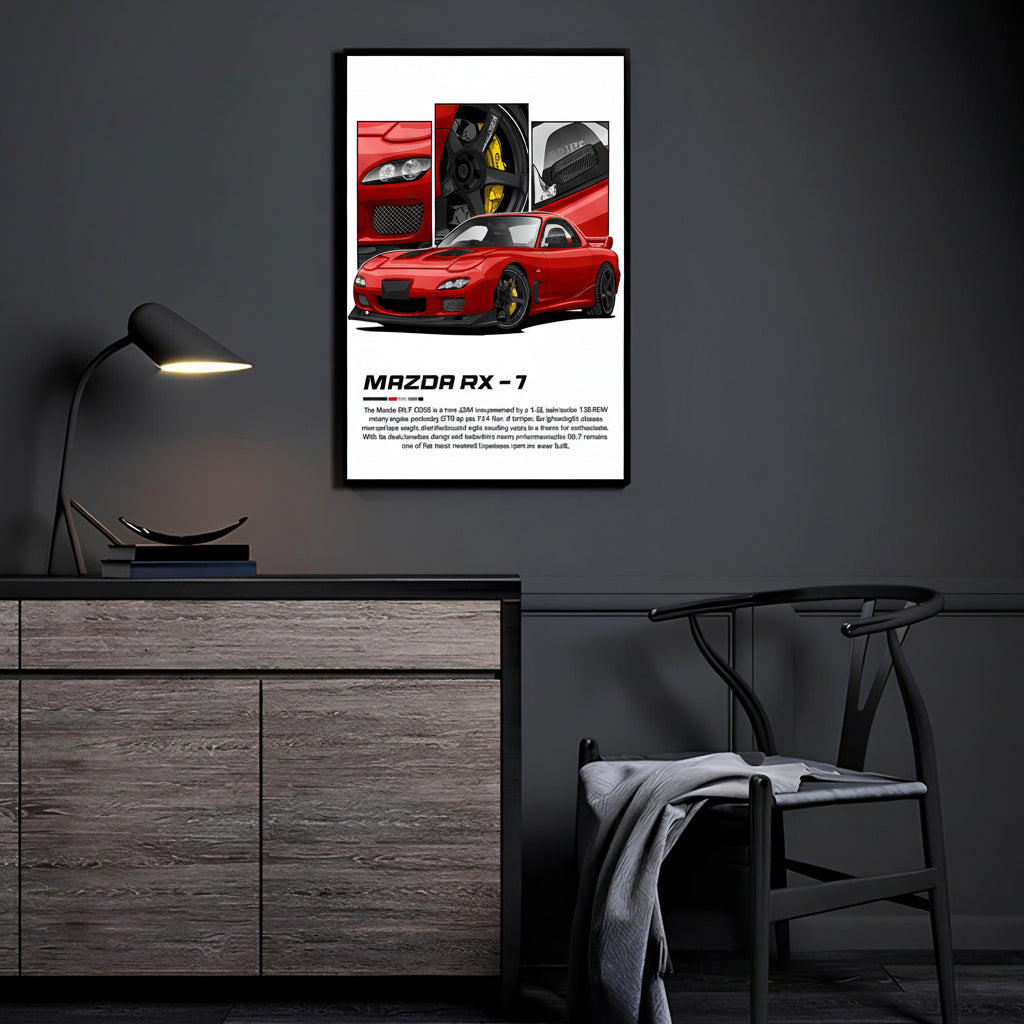 Red RX-7 Poster art