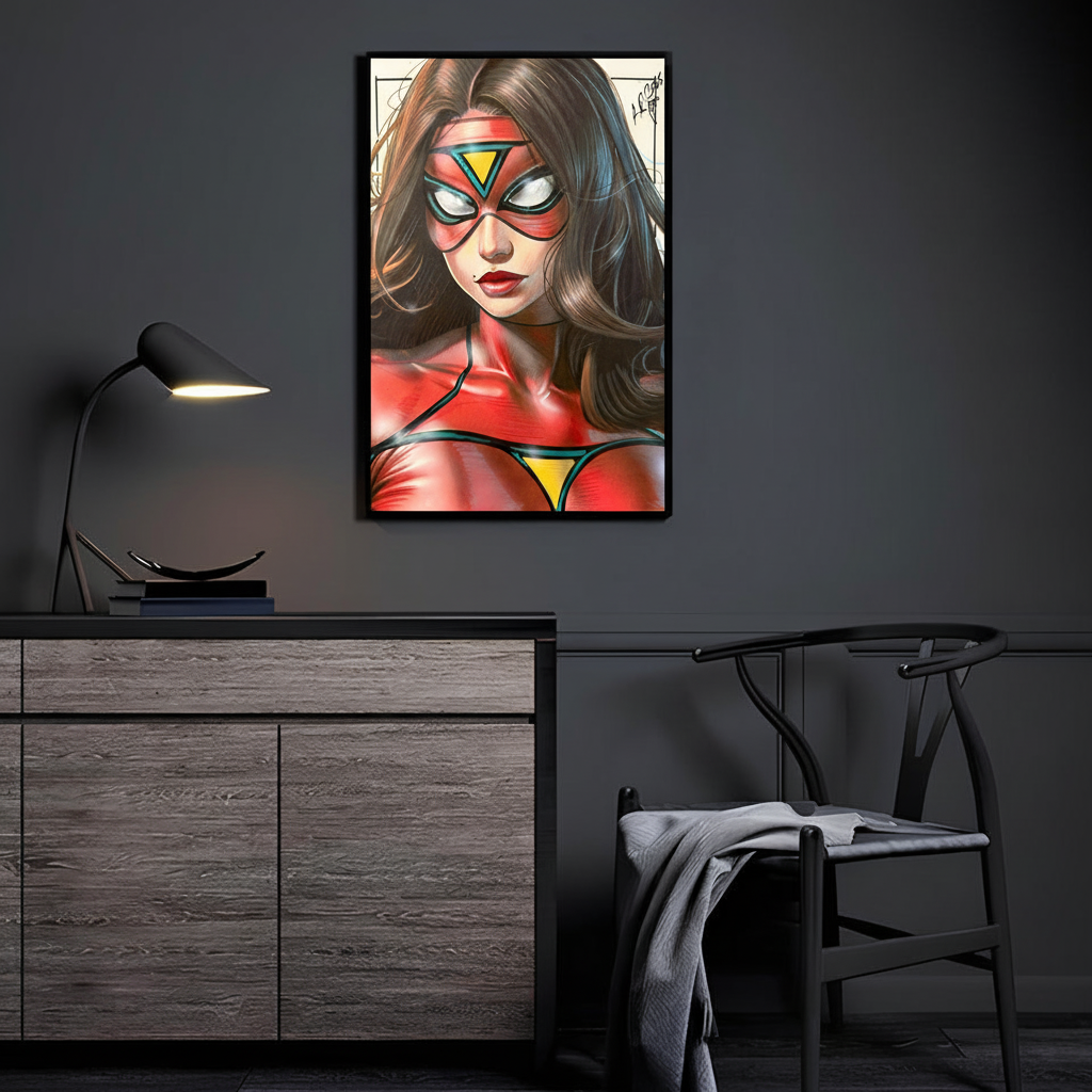 Spider-Woman - Dark Room Mockup