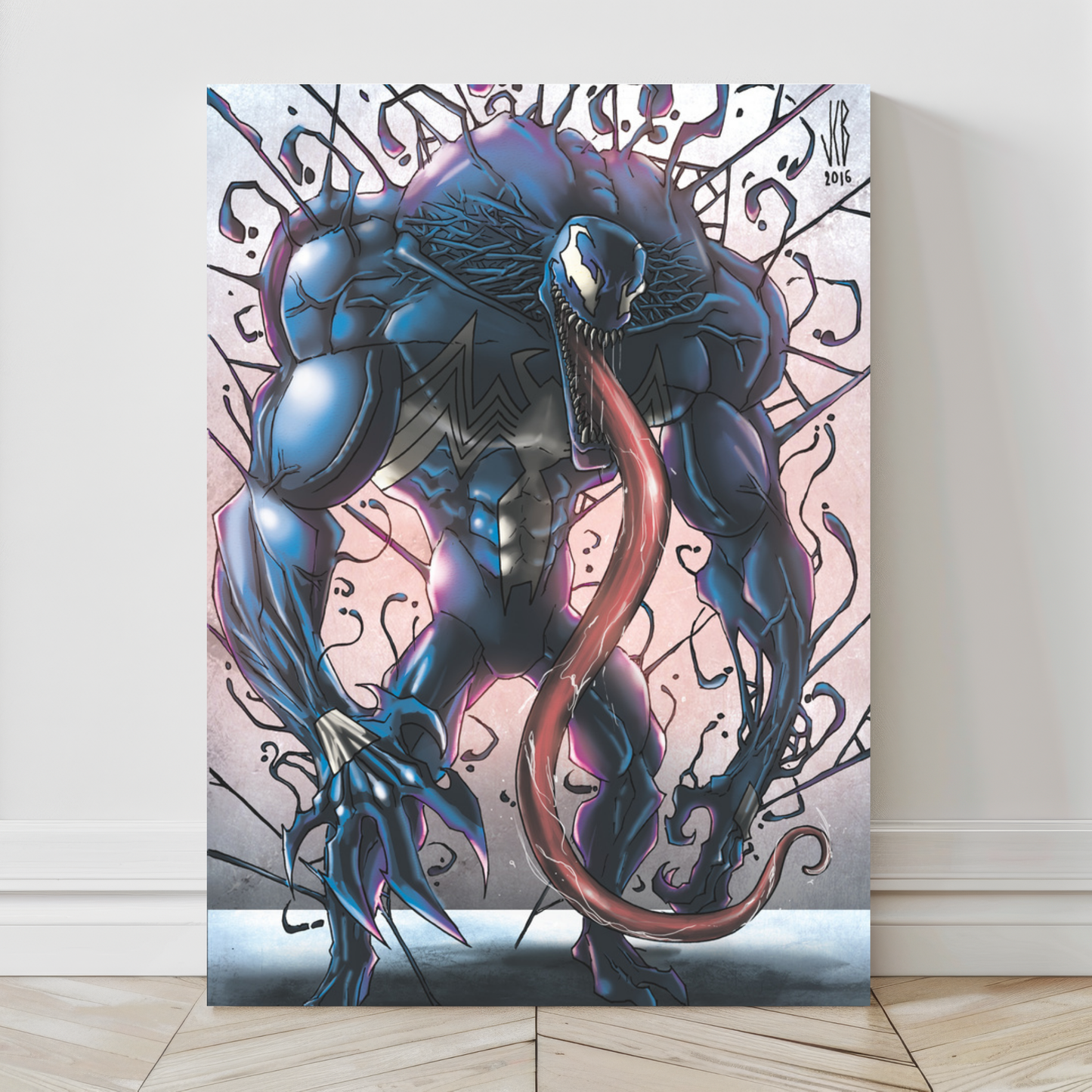 Symbiote Unleashed Canvas Print 24x36 – Venom Fan Art Print
