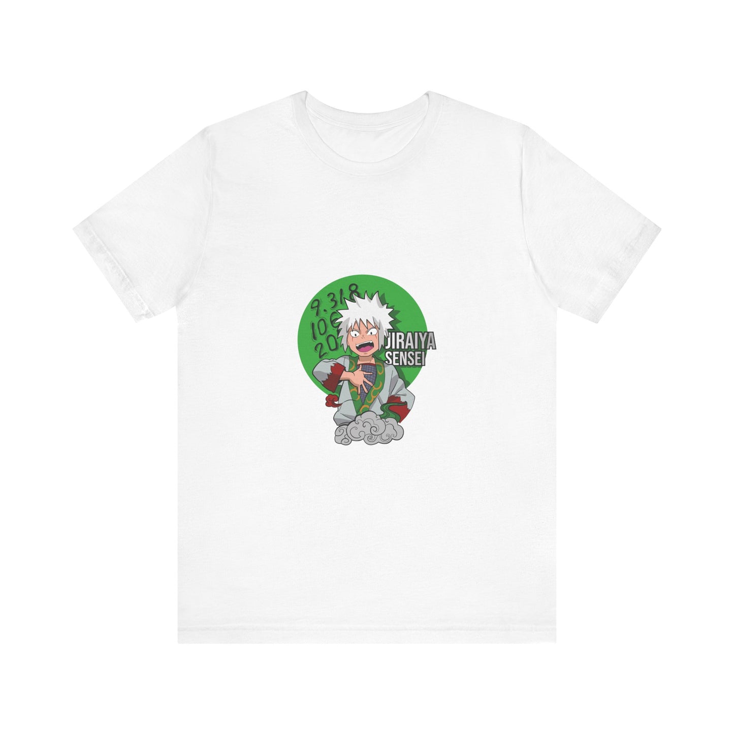 Alt: Toad Sage Sensei Anime Shirt printed on White, front view, anime apparel by Snapping Turtle Gallery