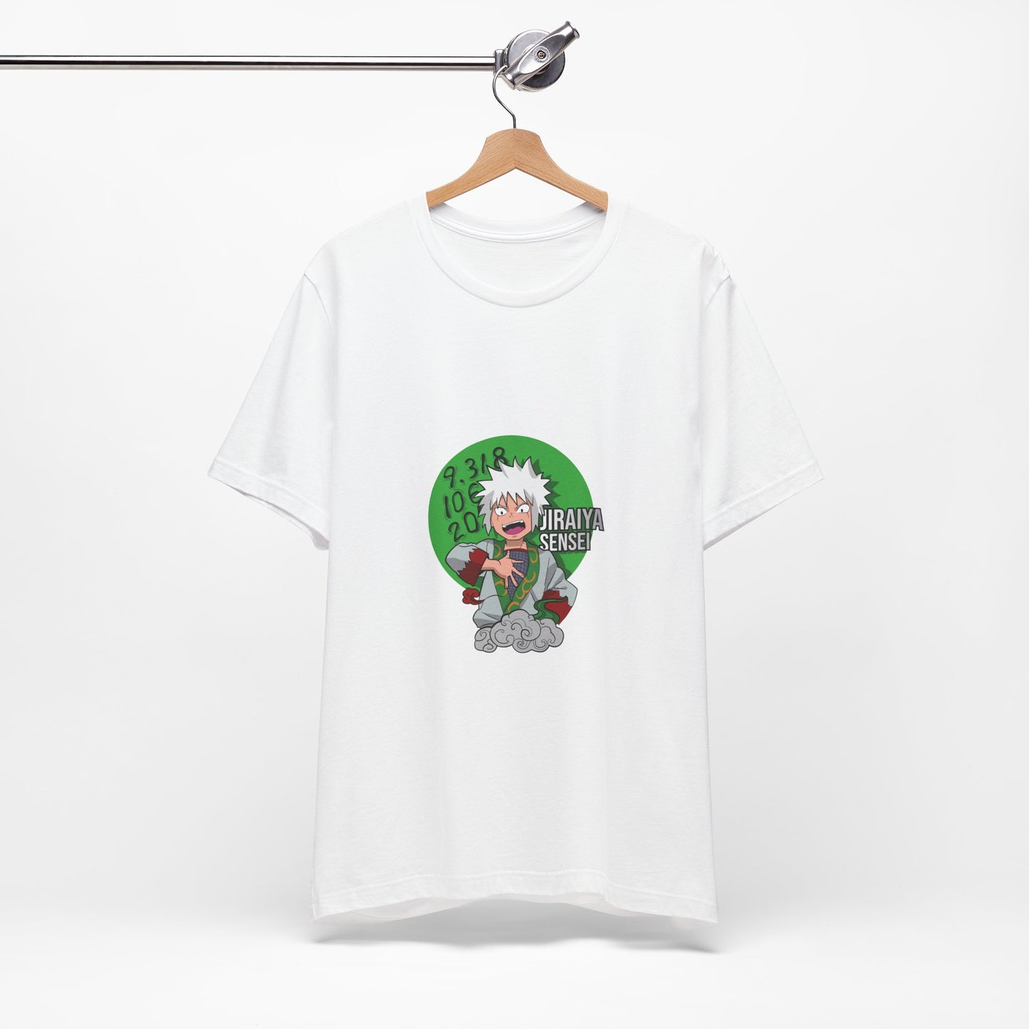 Alt: Toad Sage Sensei Anime Shirt on white, hanging front, anime apparel by Snapping Turtle Gallery
