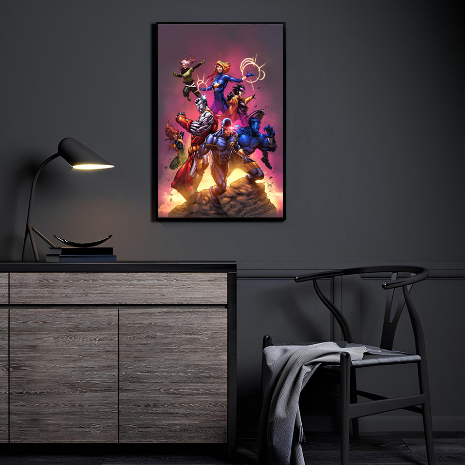 x men team poster print 11x17 with cyclops rogue and colossus