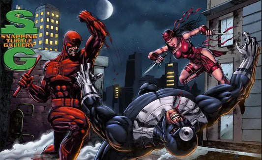 Daredevil and Electra Vs Bullseye - Snapping Turtle Gallery