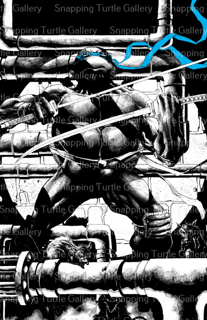 Leonardo B&W - Teenage Mutant Ninja Turtles