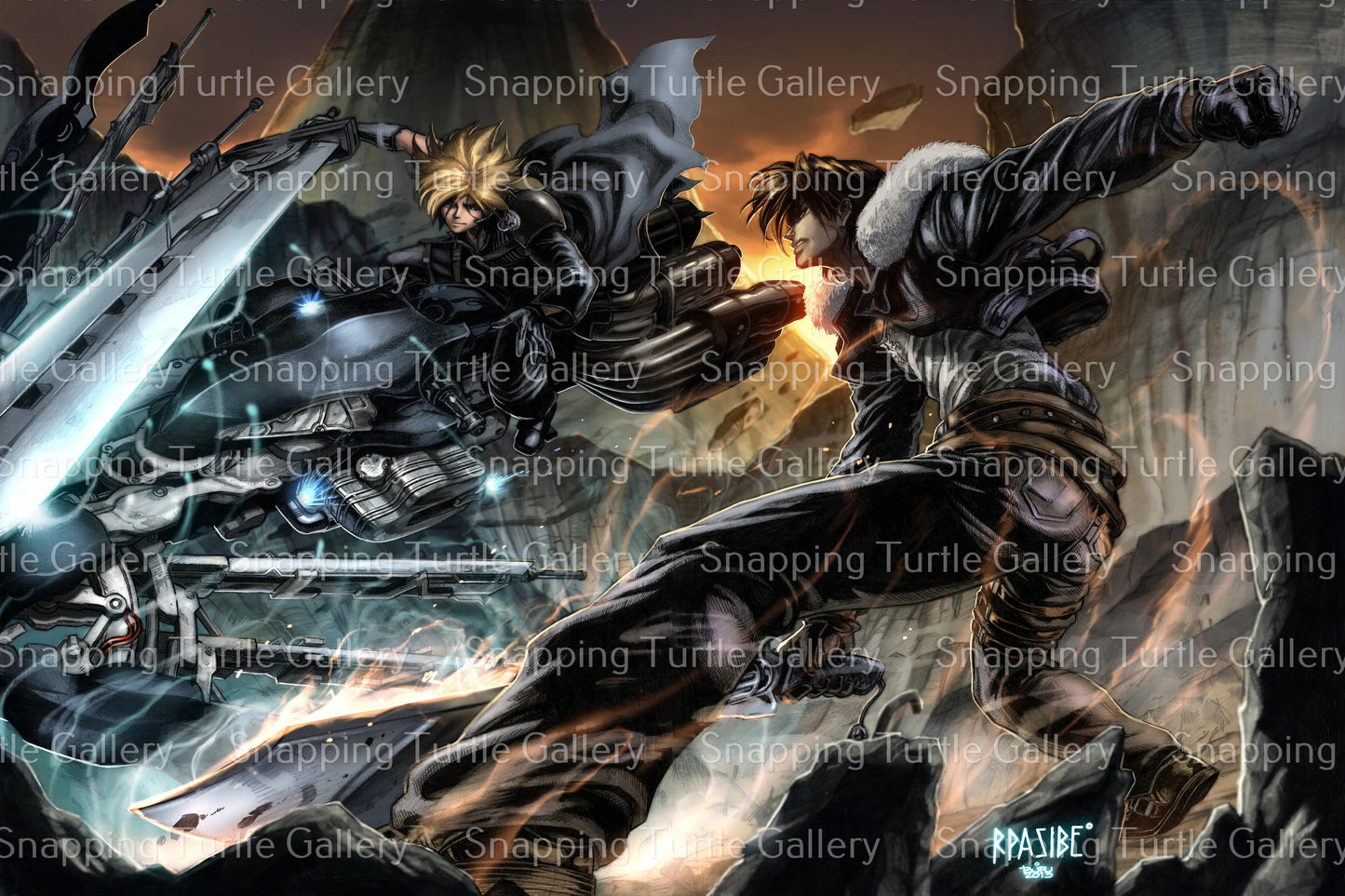 Squall Vs Cloud - Final fantasy - Snapping Turtle Gallery