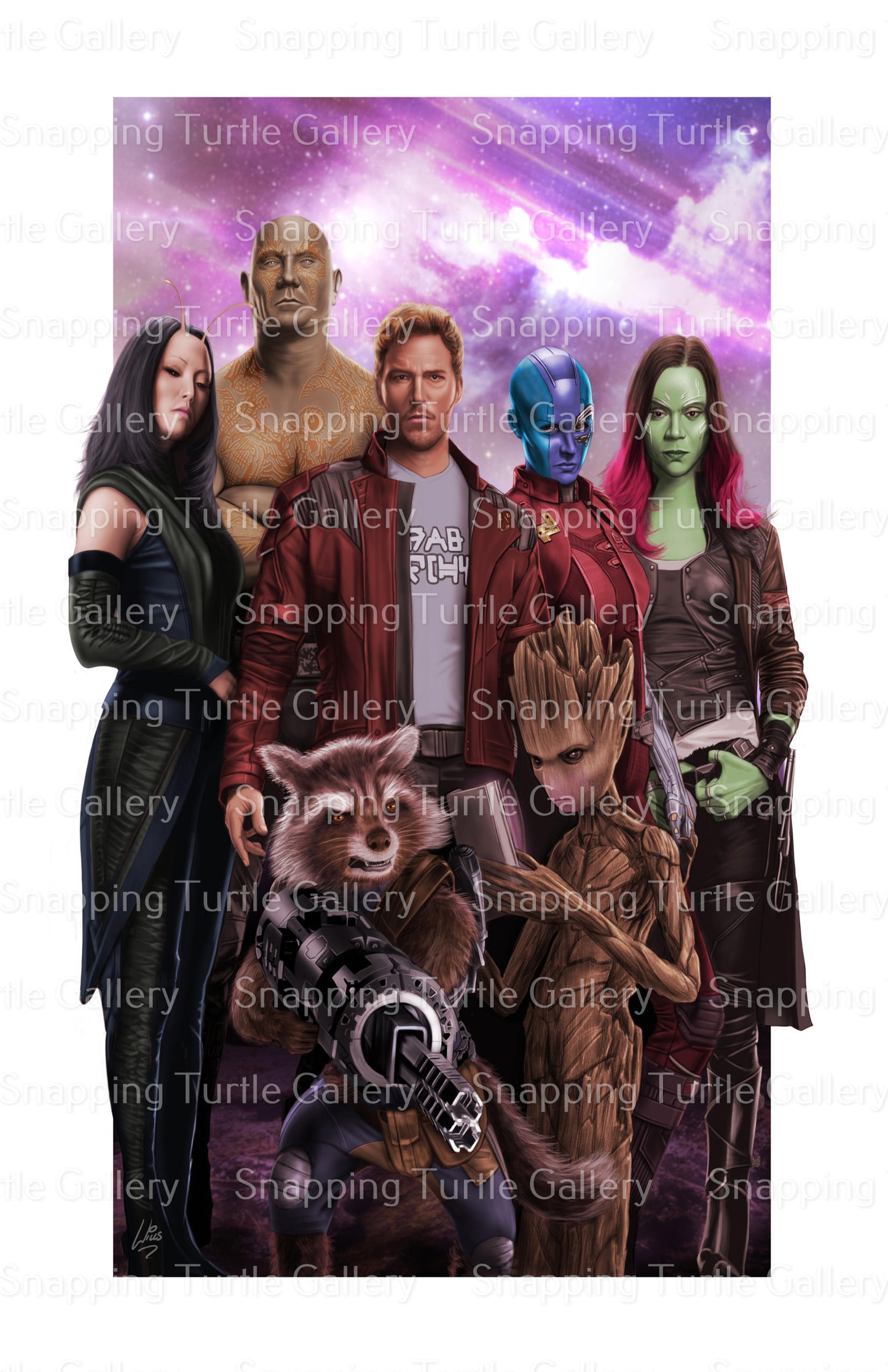 "Final Flight – Guardians of the Galaxy Vol. 3 Wall Art on canvas, acrylic, and metal – the full Guardians team standing in a cinematic pose."