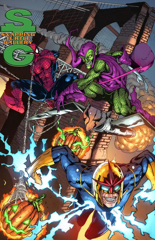 Spider-man and Nova Vs Green Goblin - Snapping Turtle Gallery