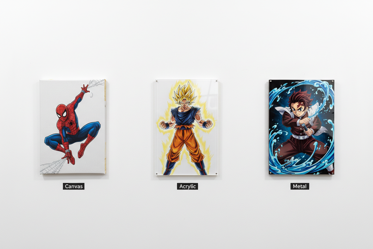 Acrylic vs Canvas vs Metal Prints: The Collector's Guide to Wall Art Materials