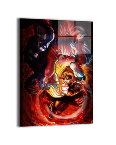 Demon Slayer wall art collection featuring Tanjiro, Nezuko, Zenitsu, Inosuke, and the Hashira in posters, canvas, metal, and acrylic prints