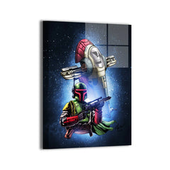 Boba Fett artwork displayed in premium print format from Snapping Turtle Gallery