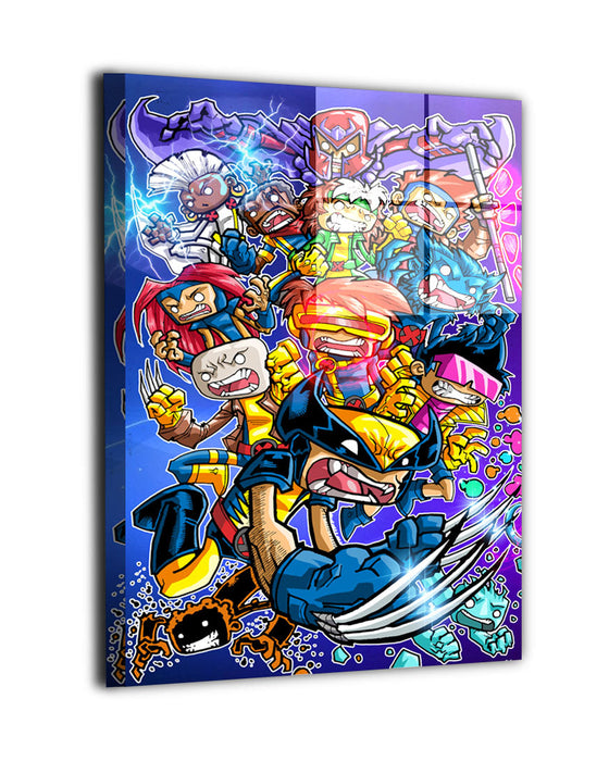 Mutant Mayhem X-Men metal wall art