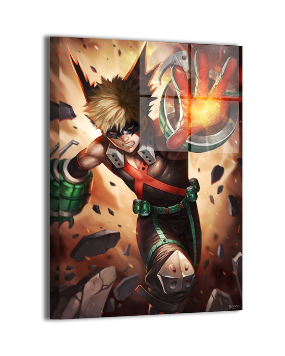 Bakugo canvas prints from My Hero Academia by Nopeys