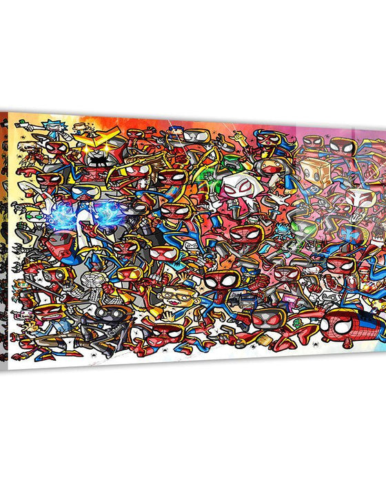 Jeff Benitez Art - Marvel DC Trading Card Artist Chibi HD Acrylic & Metal Prints - Premium Comic Book Fandom Wall Gallery Decor