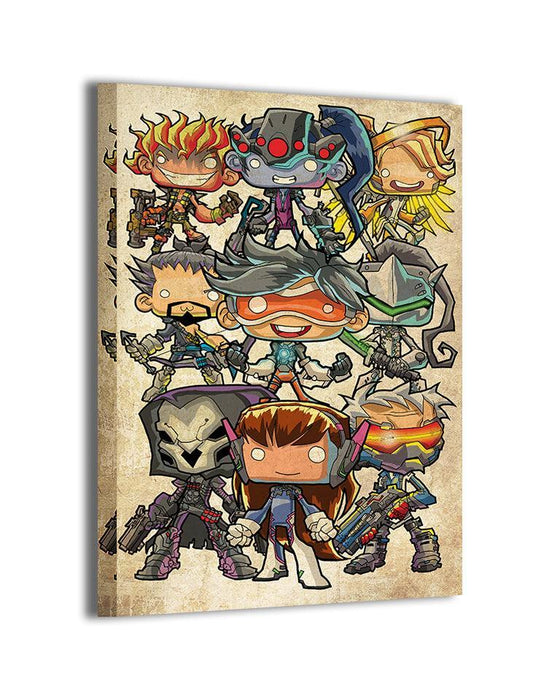 Overwatch Wall Art | HD Acrylic, Canvas, Metal Prints, Overwatch chibi Tracer Mercy Genji Reaper D.Va gaming wall art. 3mm Acrylic, Dye-Sub Metal & Gloss Canvas. Ready to hang. Buy 3 Get 1 FREE!, [-Snapping Turtle Gallery