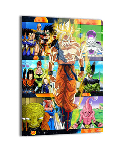 Anime wall art collection preview featuring vibrant action-themed artwork from Snapping Turtle Gallery