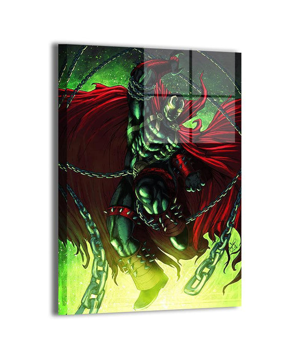 Spawn Canvas wall art collection featuring Al Simmons in chains and a red cape