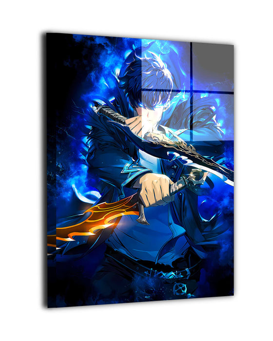 Solo Leveling Canvas Prints featuring Sung Jinwoo Shadow Monarch Ascension