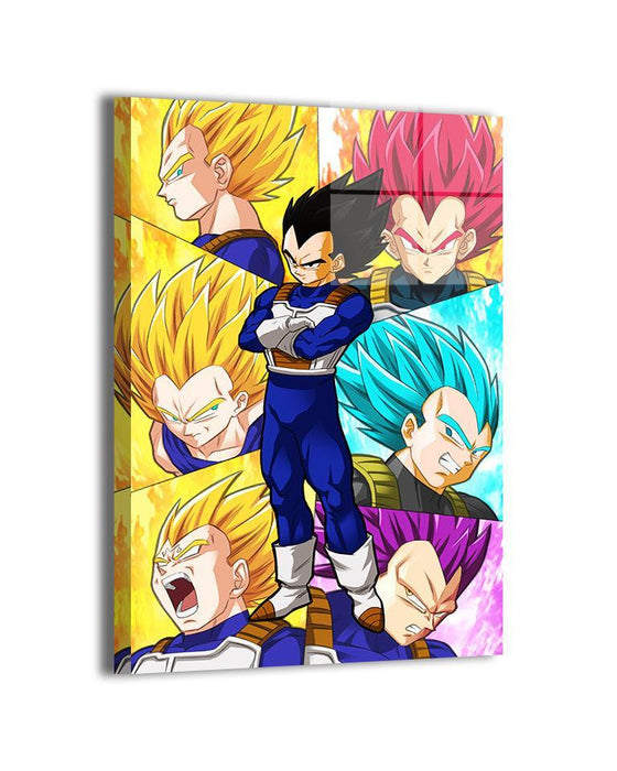 Vegeta Transformations Dragon Ball Wall Art | Acrylic, Metal & Canvas print