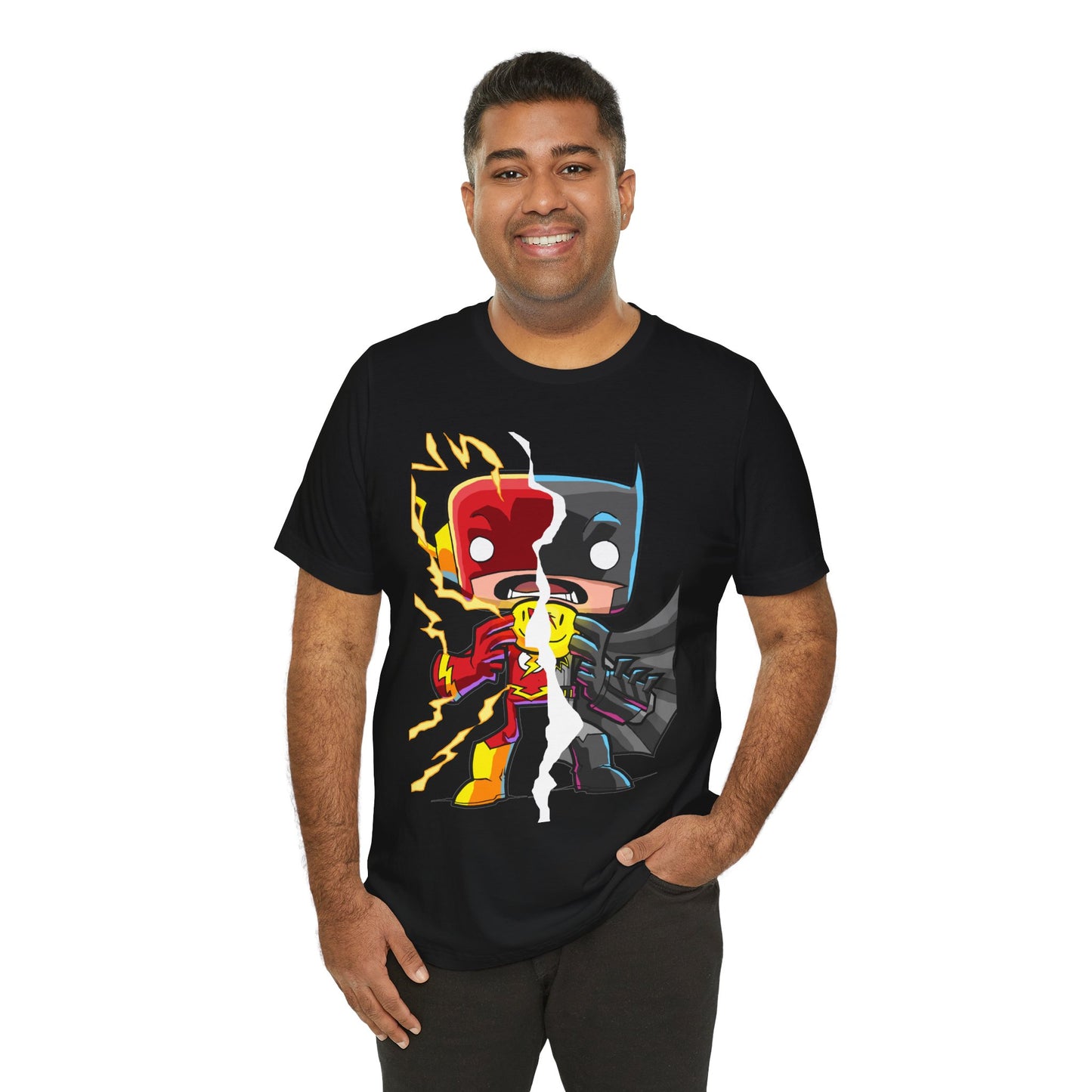 Batman Flash Pin Chibi T-shirt