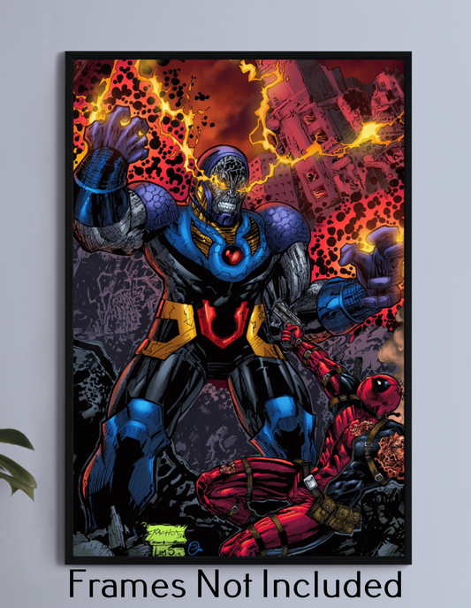 Darkseid vs Deadpool Wall Art