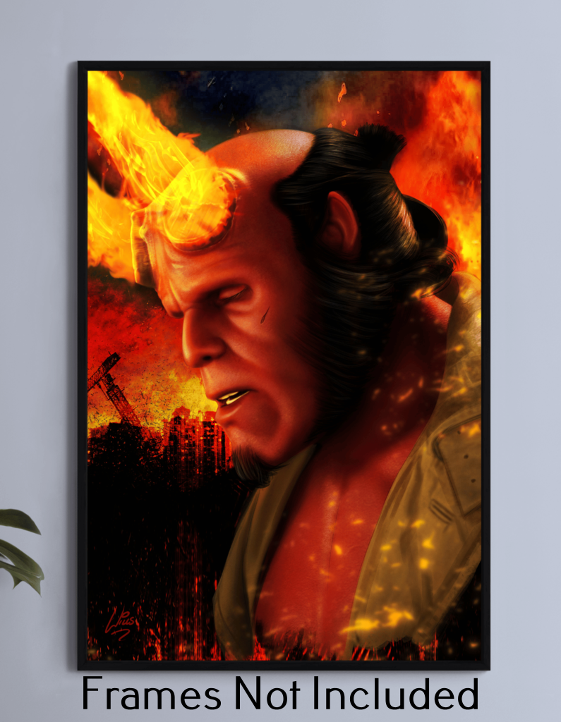 Hellboy By Richard Wills Wall Art