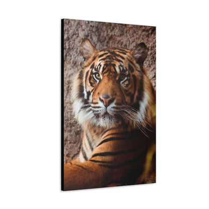 Untamed Grace – Majestic Tiger Wall Art on canvas, acrylic, and metal – front view featuring a powerful and detailed tiger portrait.