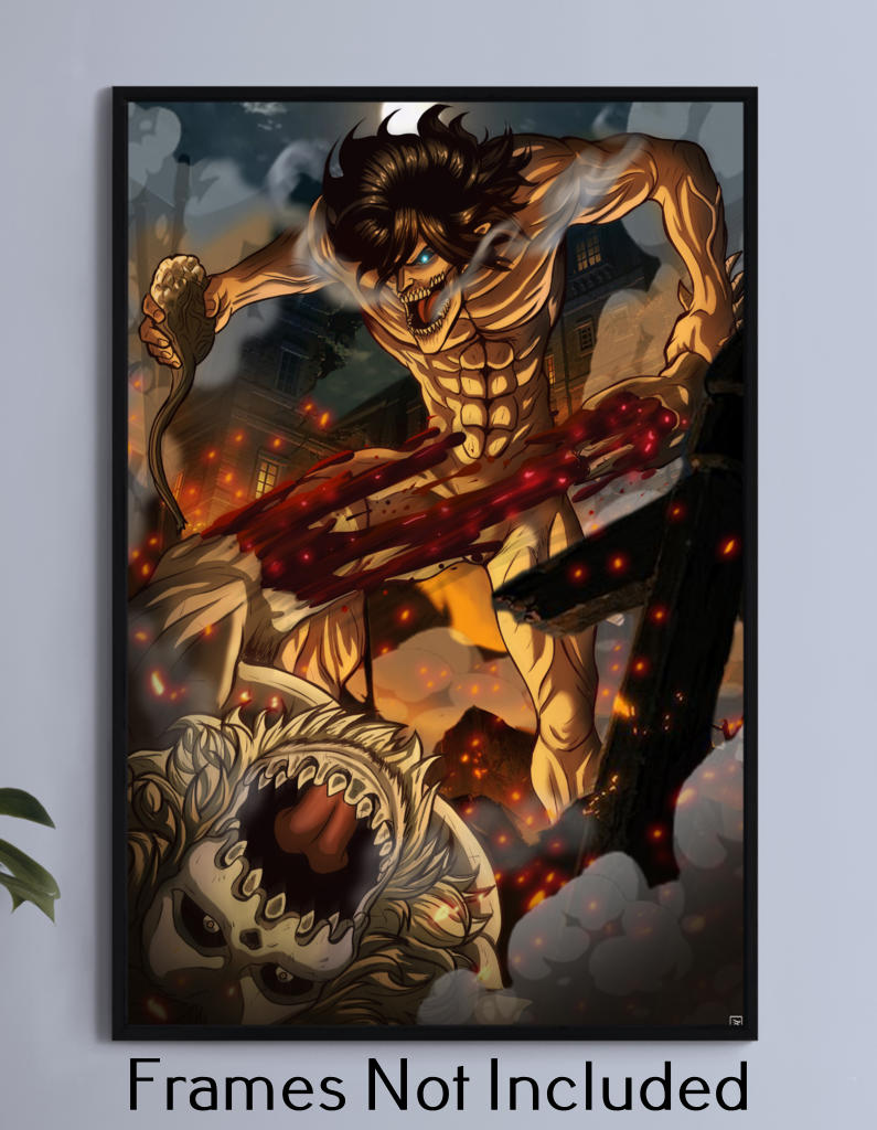 Jaw Titan Vs Eren Wall Art