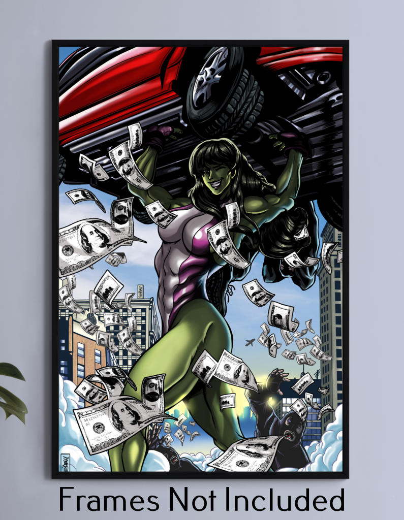 Indestructible She-Hulk Wall Art