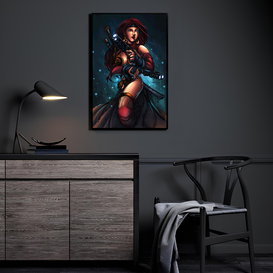 Gunmetal Bombshell Wall Art