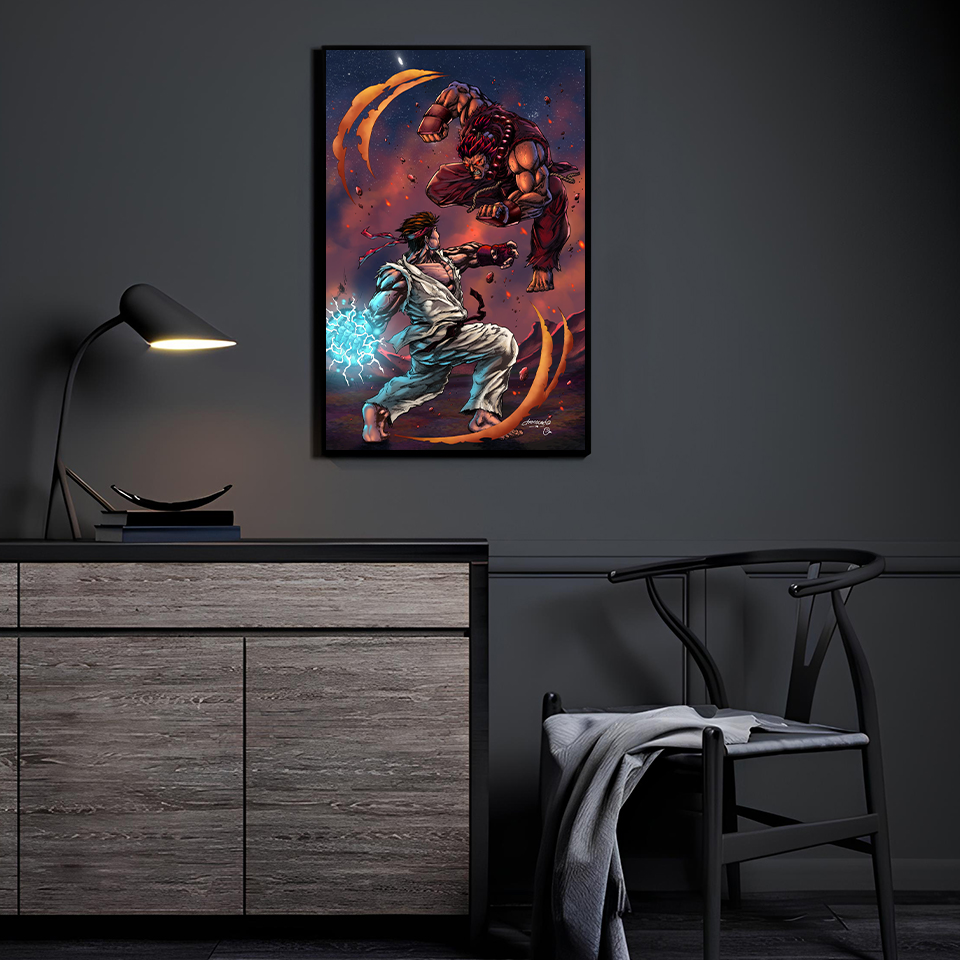 Ryu Vs Akuma Wall Art