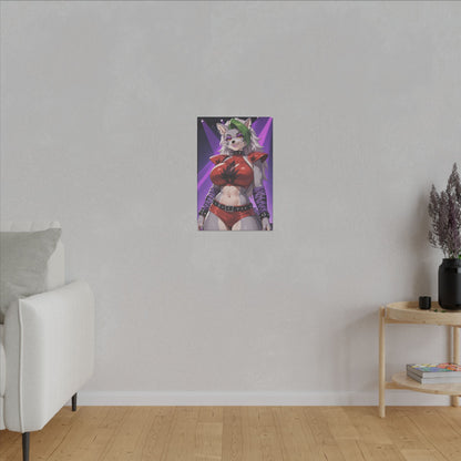 Sexy Roxanne Wolf Wall Art on premium canvas, acrylic, and metal – front view featuring Roxanne Wolf from Five Nights at Freddy’s