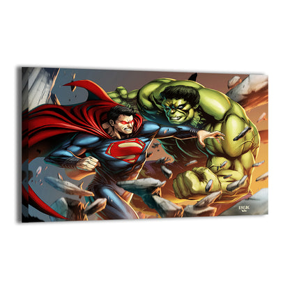 Superman Vs Hulk Wall Art