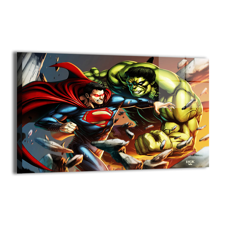 Superman Vs Hulk Wall Art