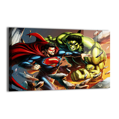Superman Vs Hulk Wall Art