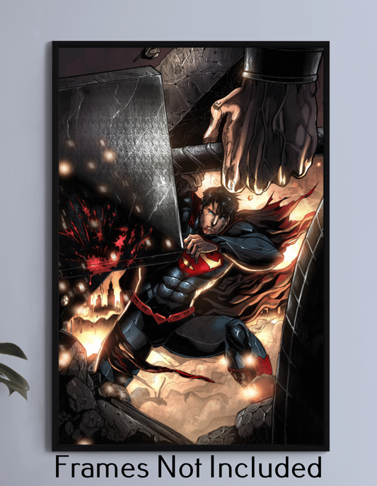 Superman Vs Thor Wall Art