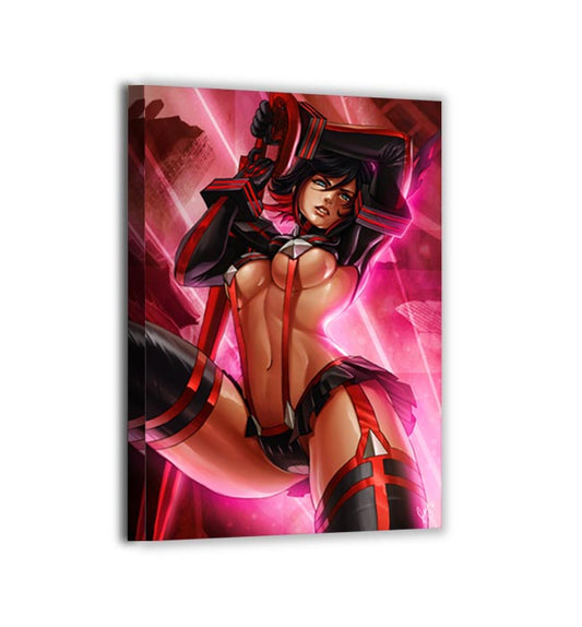 Ryuko Matoi and Satsuki Kiryuuin Blade Sisters Kill la Kill canvas print, ready to hang, art by Sam Dela Torre.