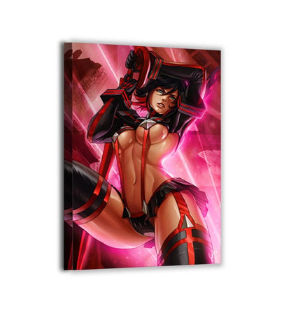 Ryuko Matoi and Satsuki Kiryuuin Blade Sisters Kill la Kill canvas print, ready to hang, art by Sam Dela Torre.