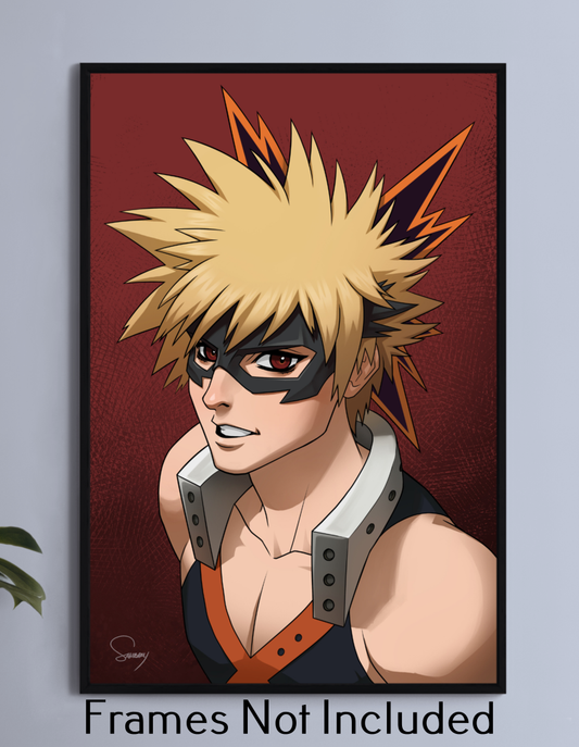 Bakugo Wall Art