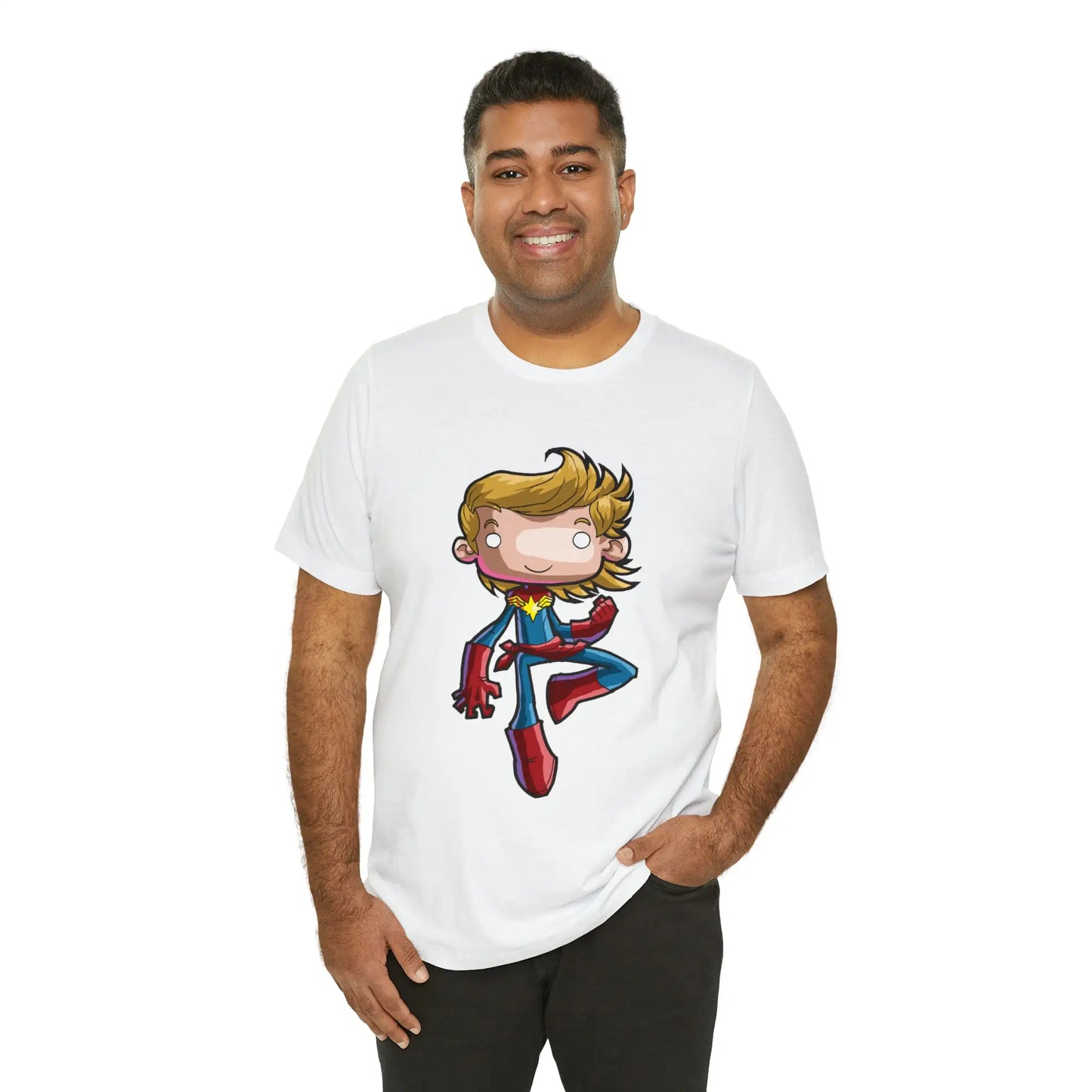 Captain Marvel T-shirt Cartoon Parody Tee Unisex For Men and Women