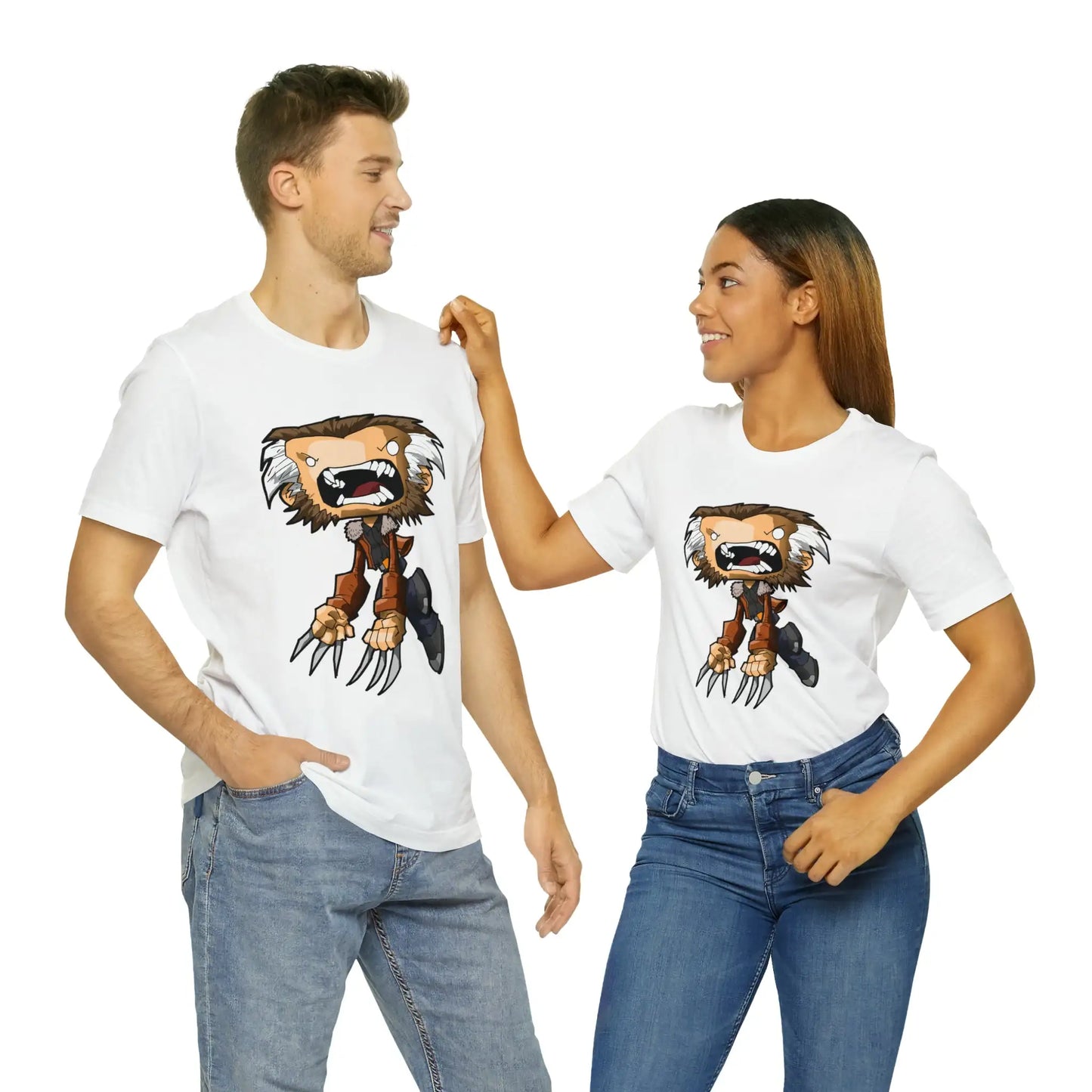 Old Man Logan T-Shirt Cartoon Wolverine Chibi Style Gift Tee Unisex For Men and Women