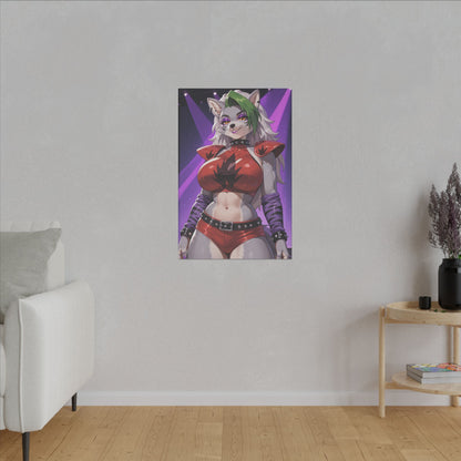 Sexy Roxanne Wolf Wall Art on premium canvas, acrylic, and metal – front view featuring Roxanne Wolf from Five Nights at Freddy’s