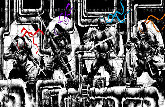 TMNT BW Wall Art