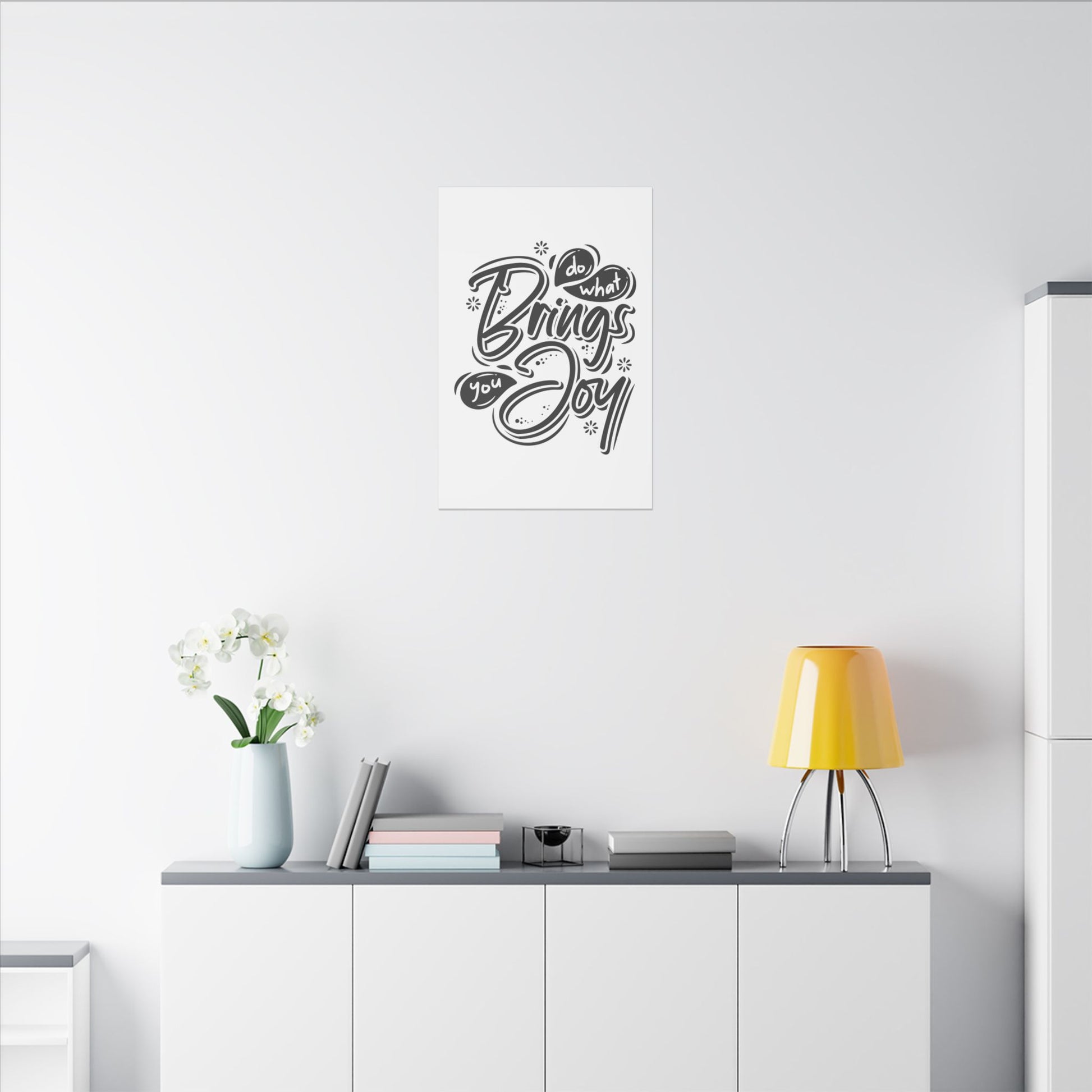 "Do What Brings You Joy Inspirational Wall Art on premium canvas, acrylic, and metal – front view"

