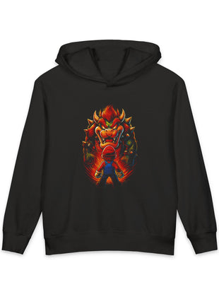 Youth Hoodie — Fiery Retro Video Game Graphic